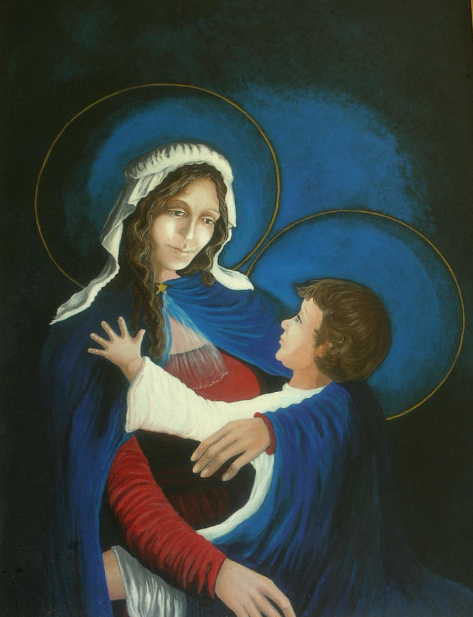 Madonna and Child Painting by Georgette Backs - Fine Art America