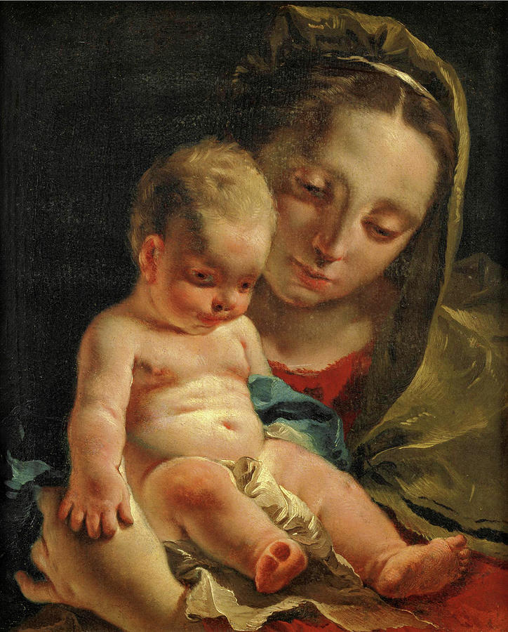 Giovanni Battista Tiepolo Painting - Madonna and Child by Giovanni Battista Tiepolo