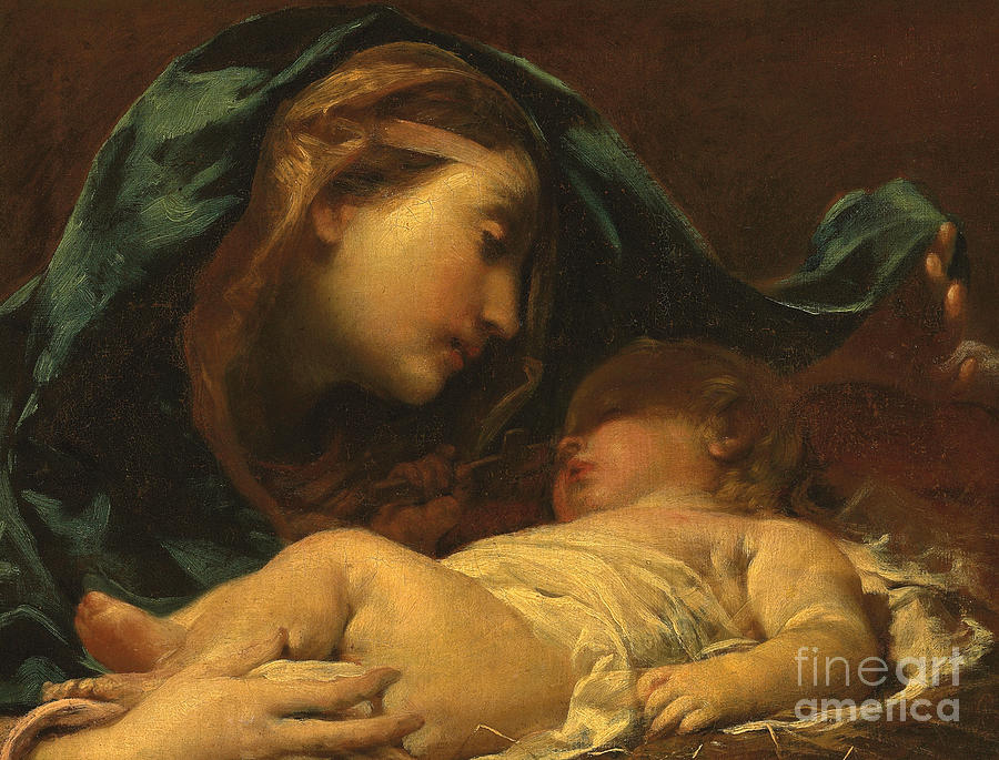 Madonna Painting - Madonna and Child by Giuseppe Maria Crespi