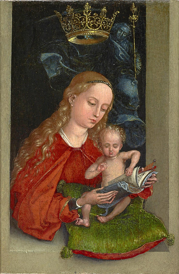 Madonna and Child in a Window Painting by Martin Schongauer - Fine Art ...