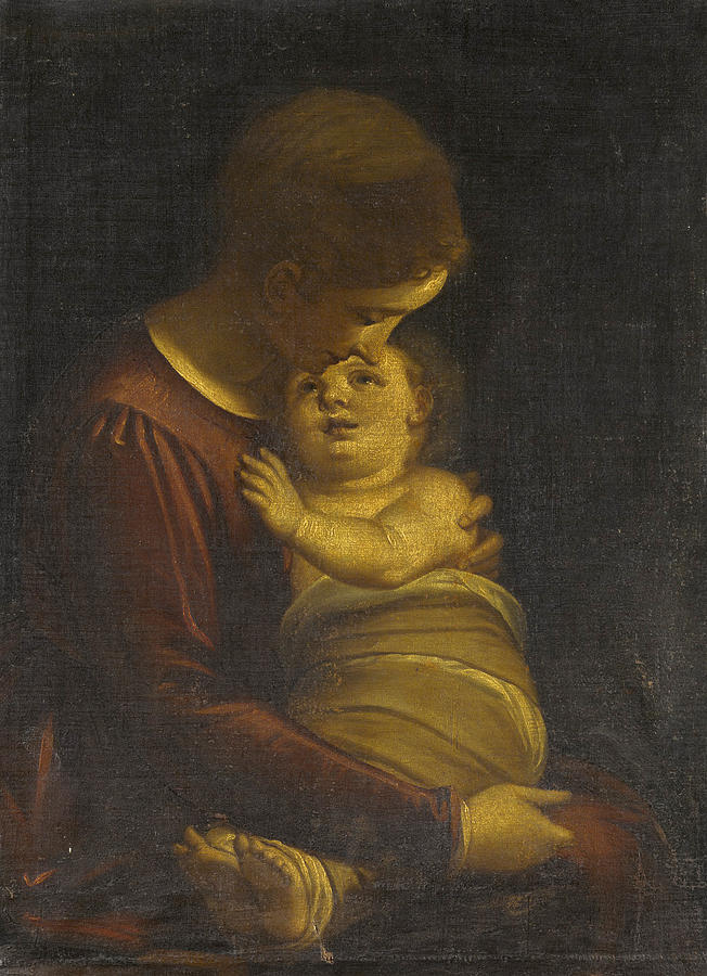 Madonna and Child Painting by Luca Cambiaso
