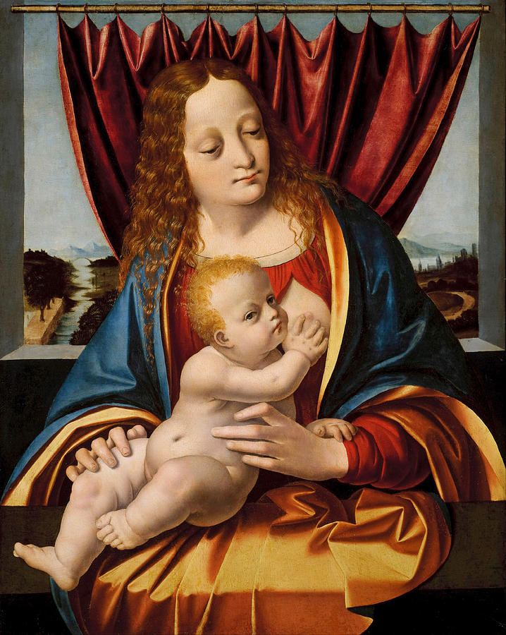 Madonna and Child Painting by Marco dOggiono