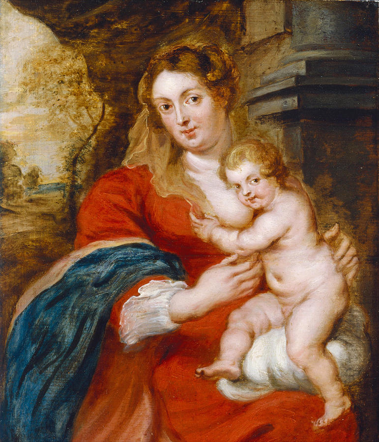 Peter Paul Rubens Painting - Madonna and Child by Peter Paul Rubens