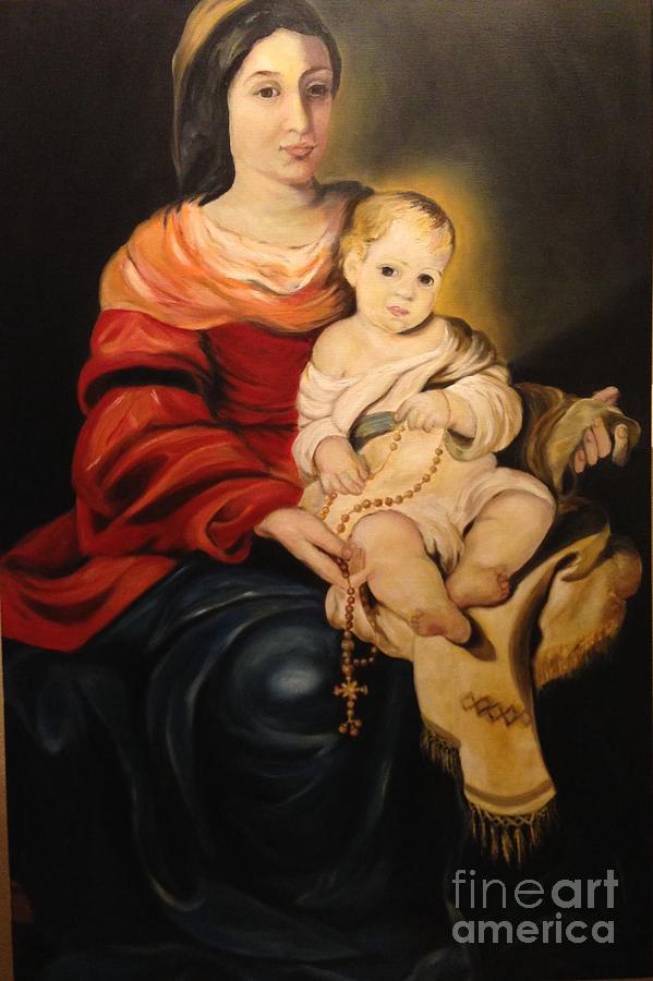 Madonna and child Painting by Renata Bosnjak