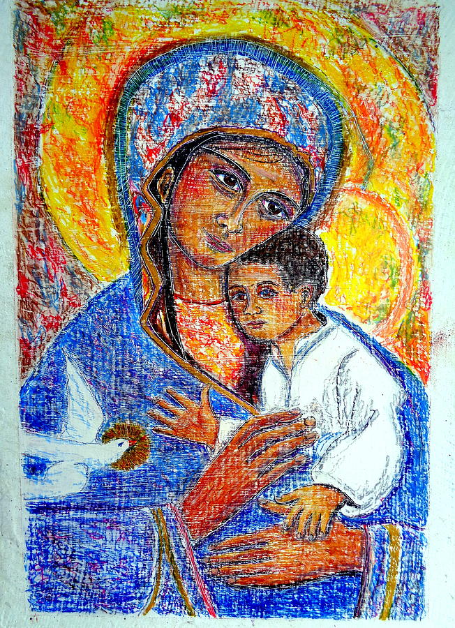 Madonna and Child Painting by Sarah Hornsby