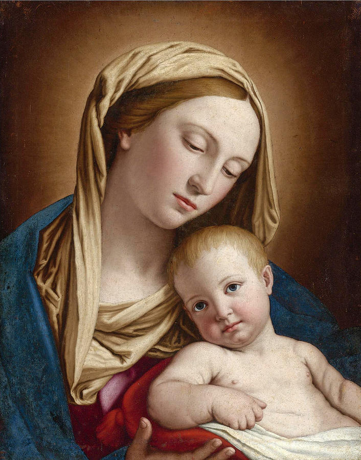 Madonna and Child Painting by Sassoferrato