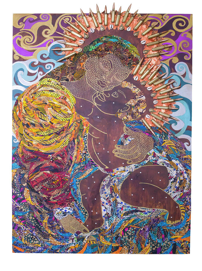 Madonna and Child The Sacred and Profane Tapestry - Textile by Apanaki Temitayo M