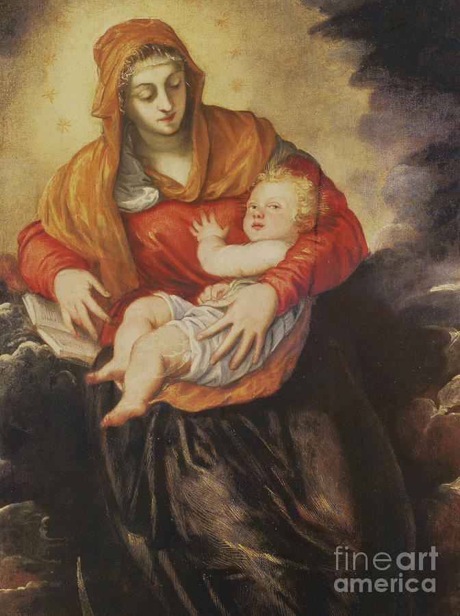 Tintoretto Painting - Madonna and Child by Tintoretto