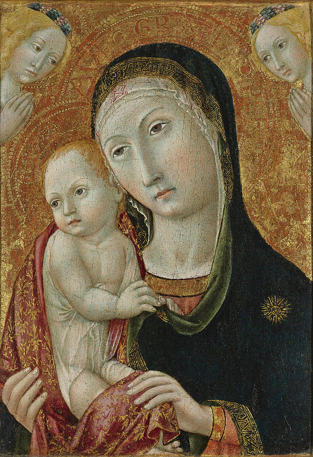 Madonna and Child with Angels Painting by Sano di Pietro