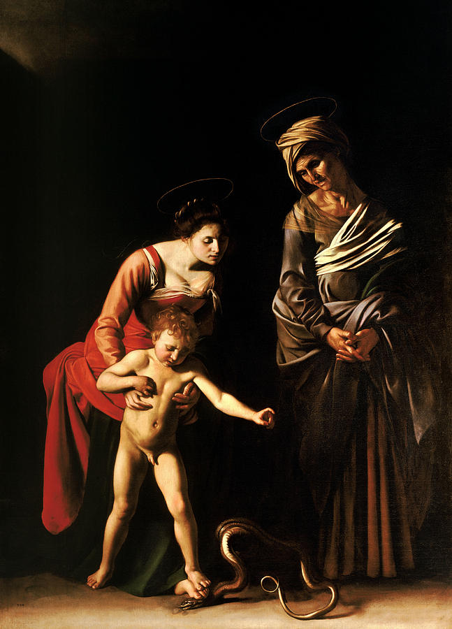 Madonna and Child with St. Anne Painting by Caravaggio