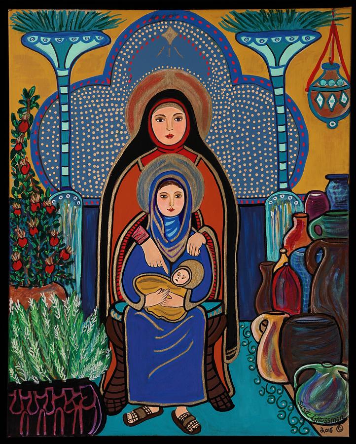 Madonna and Infant with Saint Anne Painting by Susie Grossman