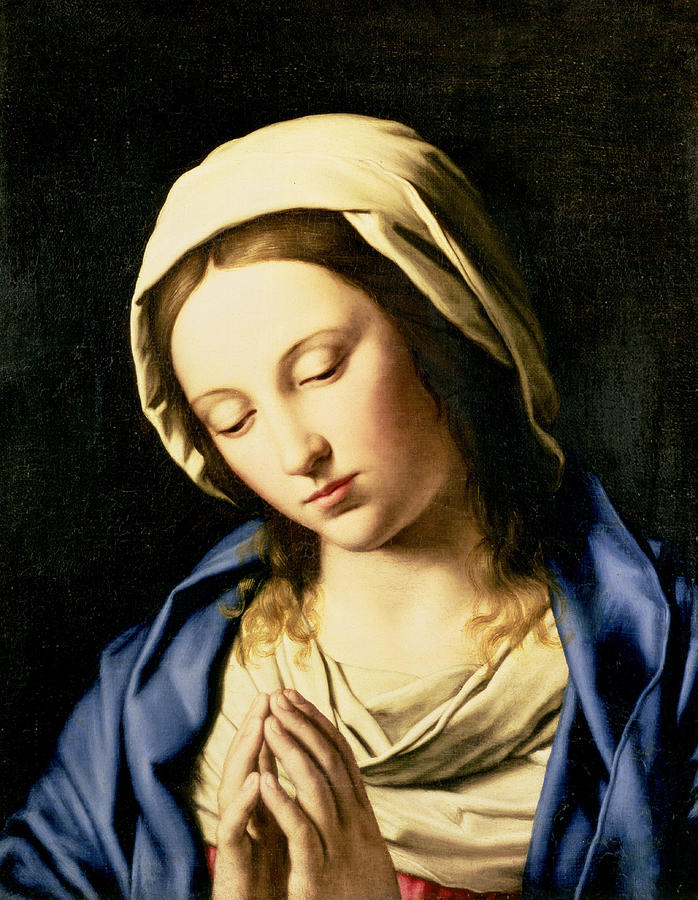 Madonna Painting - Madonna at Prayer by Il Sassoferrato