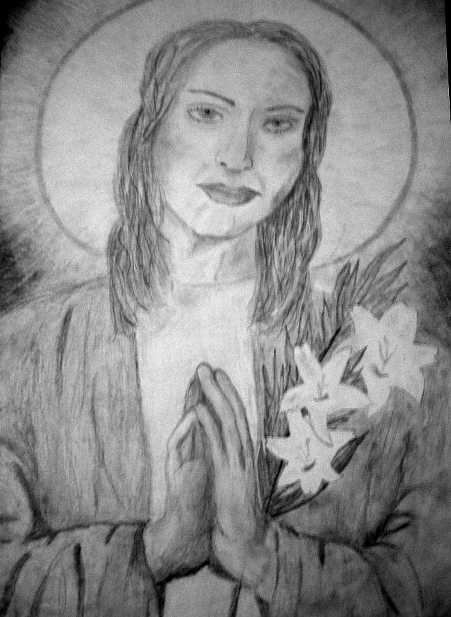 Madonna Goretti Drawing by Amanda Tallcot