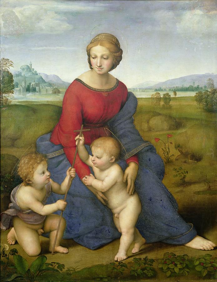 Madonna Painting - Madonna in the Meadow by Raphael