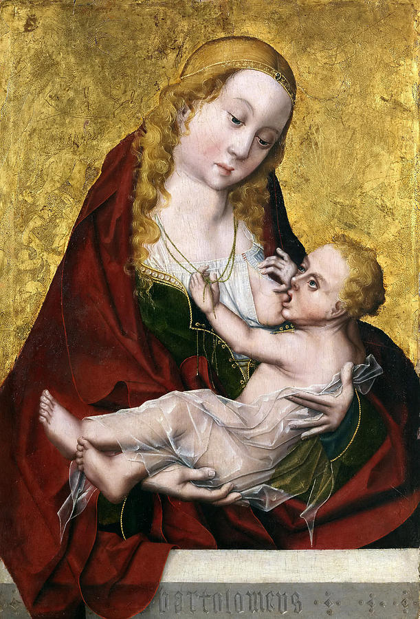 Madonna Lactans Painting By Maestro Bartolome Pixels