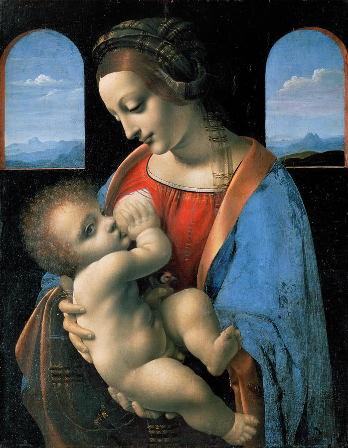 Leonardo Da Vinci Painting - Madonna Litta, Madonna and the Child by Leonardo da Vinci