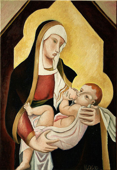 Madonna Lorenzetti Painting by Vittorio Losito - Fine Art America