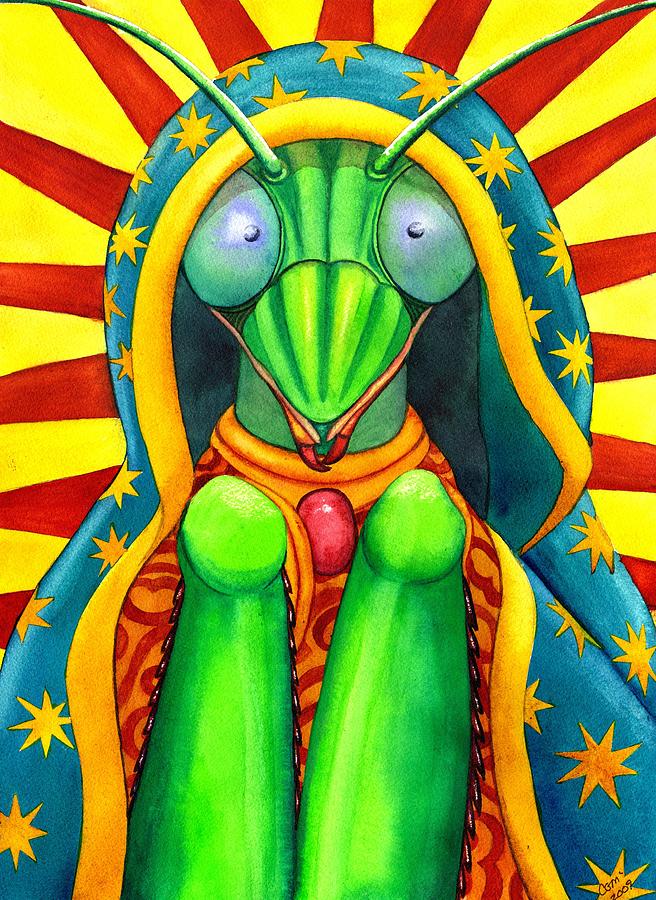 Madonna Mantis Painting by Catherine G McElroy