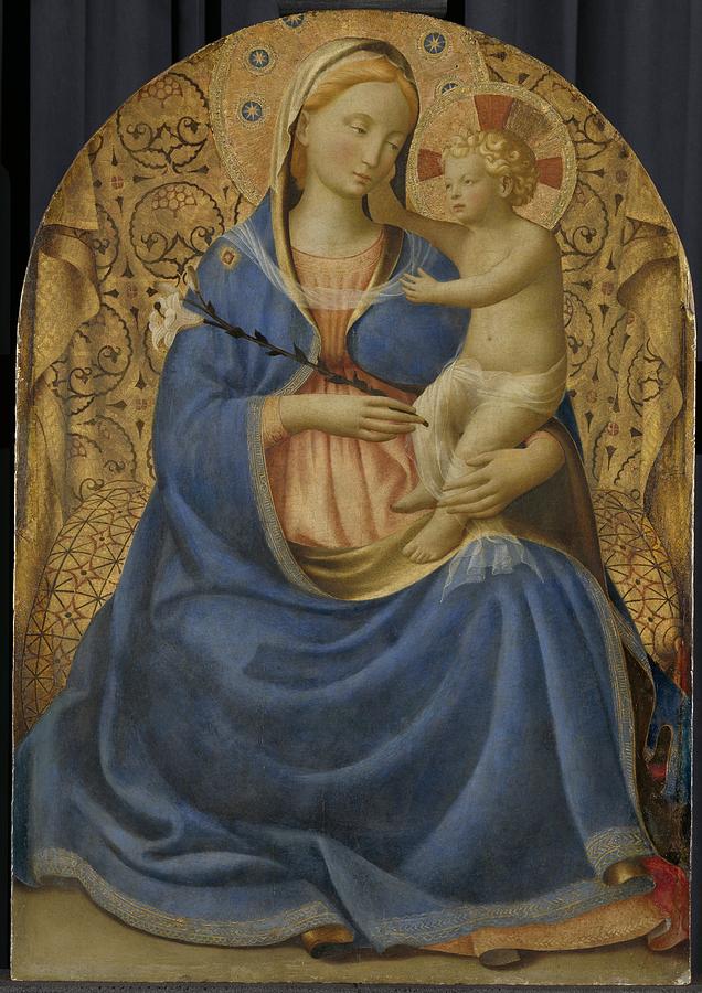 Madonna of Humility, 1440 Painting by Vincent Monozlay