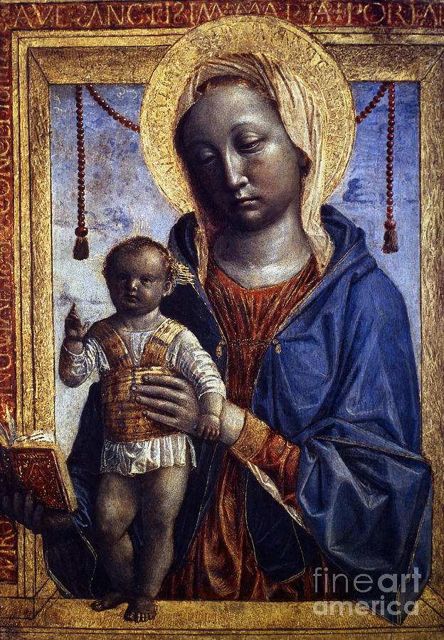Madonna Of The Book Photograph by Granger