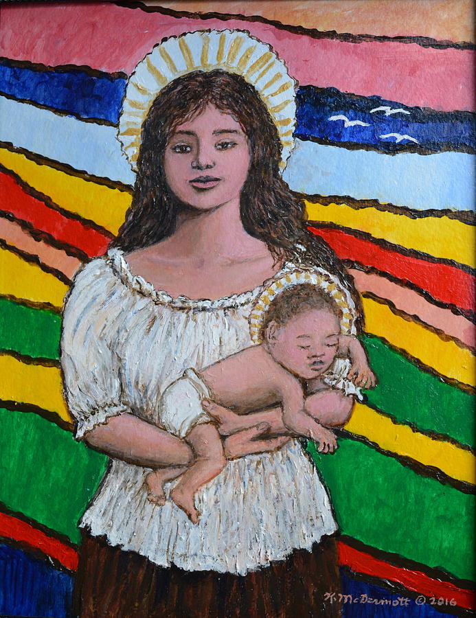 Madonna Painting - Madonna of the Promised Land by Kathleen McDermott