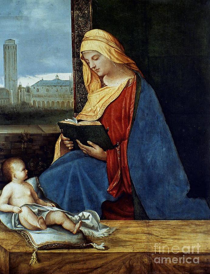 Giorgione Photograph - Madonna Reading by Granger