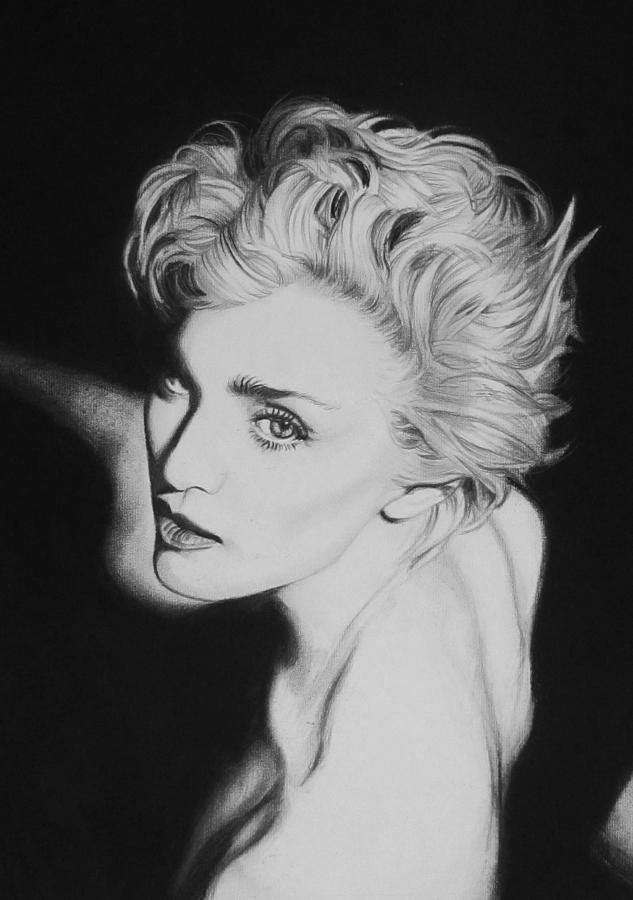 Madonna Drawing by Steve Hunter