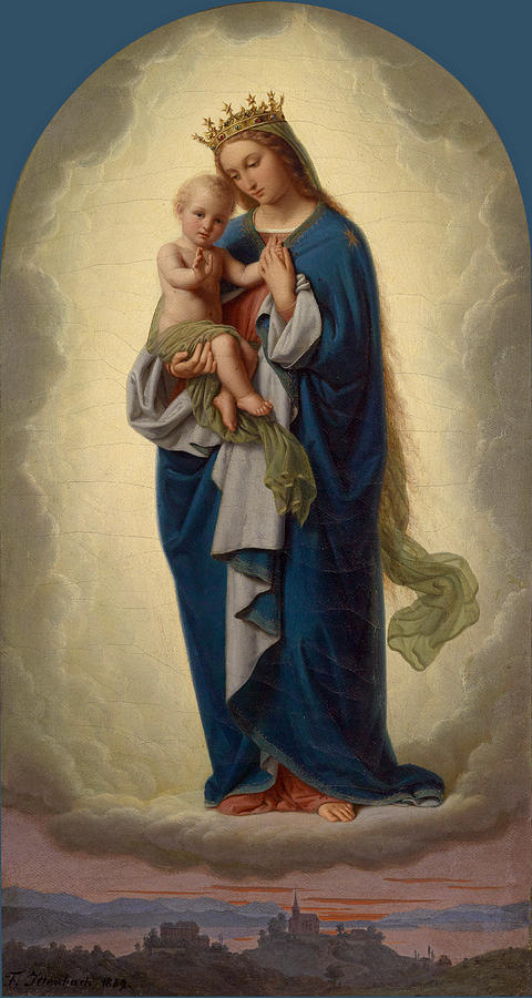 Madonna with Child Painting by Franz Ittenbach