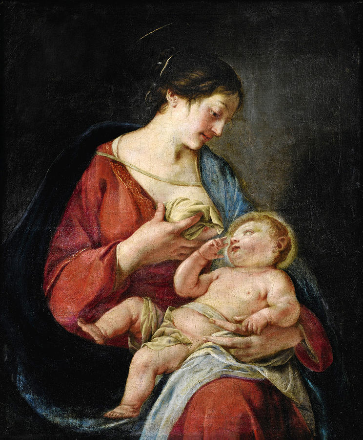 Madonna with Child Painting by Jacques Blanchard