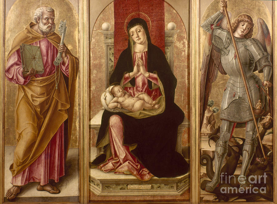 Madonna With Saints Photograph by Granger