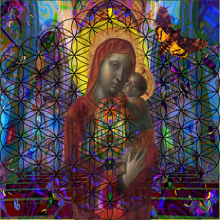 Jesus Christ Digital Art - Madonnas Solar love of by Joseph Mosley