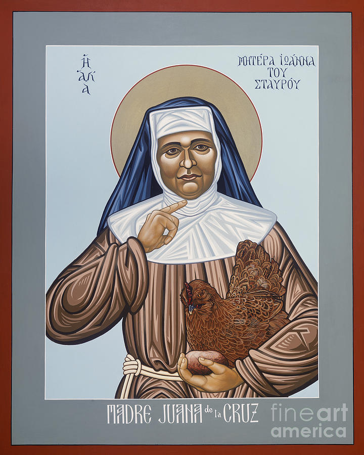 Madre Juana de la Cruz - LWMJC Painting by Lewis Williams OFS