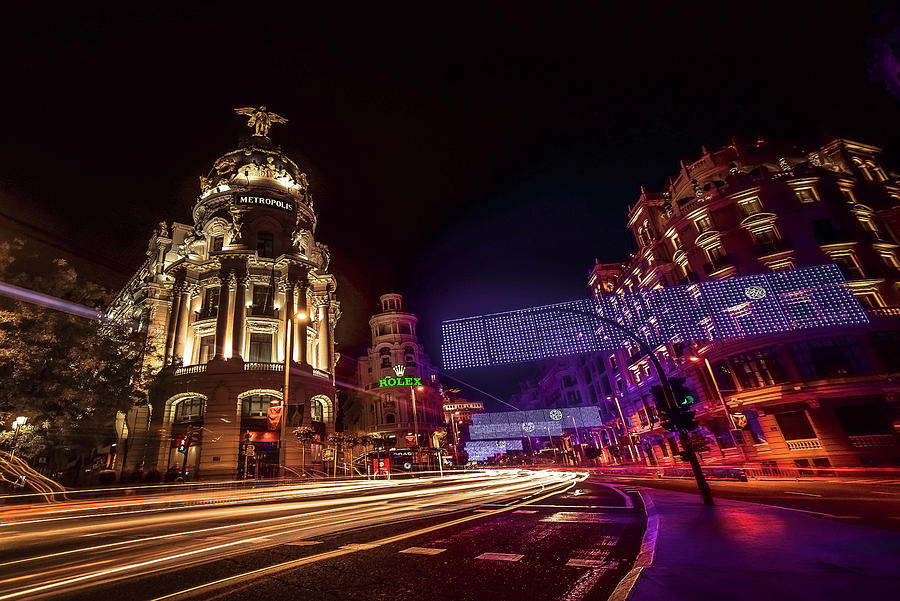 Madrid at Night L3 Photograph by Michelle Saraswati - Fine Art America