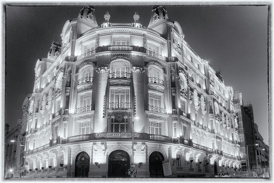 Madrid at Night Photograph by Joan Carroll
