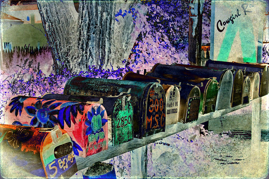 Still Life Photograph - Madrid Mailboxes by Jill Smith