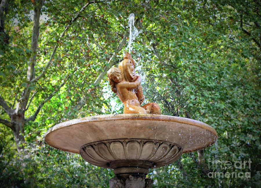 Madrid Mermaid Fountain Photograph by Carol Groenen