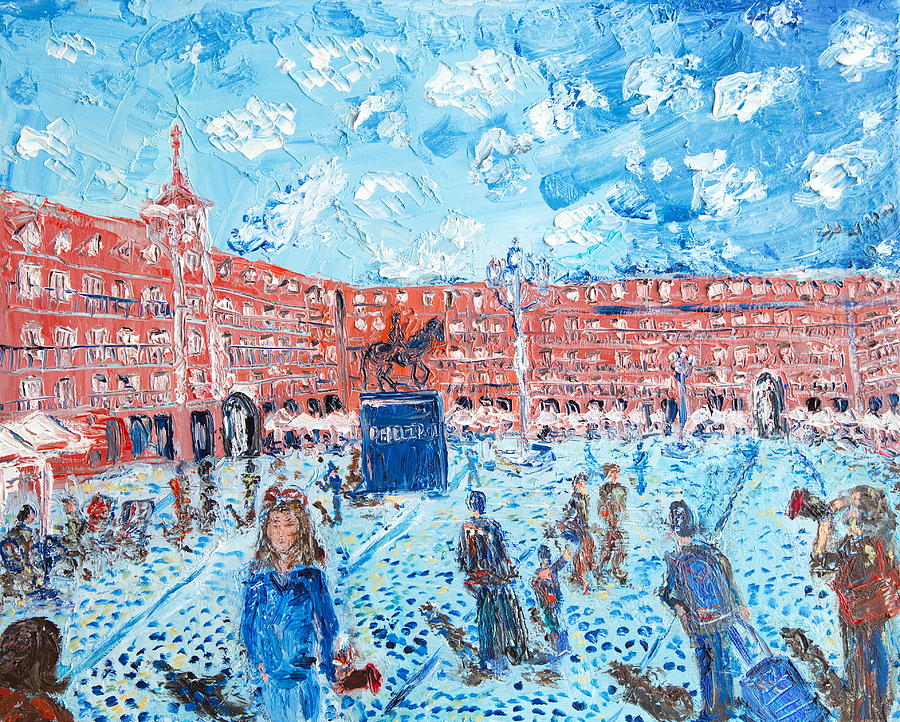 Madrid Plaza Mayor Painting by Tamara Vitsenkova - Pixels