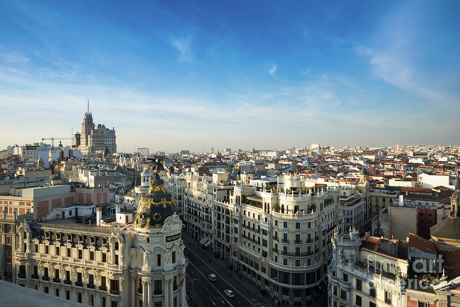 Madrid skyline Photograph by Andrew Michael