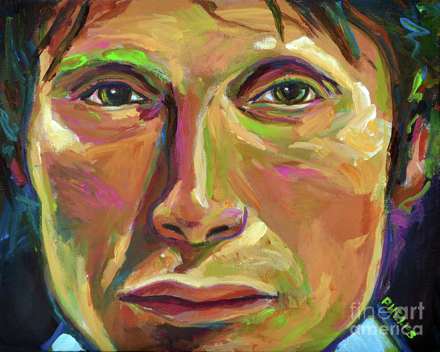 Mads Mikkelsen Painting - Mads Mikkelsen by Robert Phelps Mads Mikkelsen Painting - Mads Mikkelsen by Robert Phelps