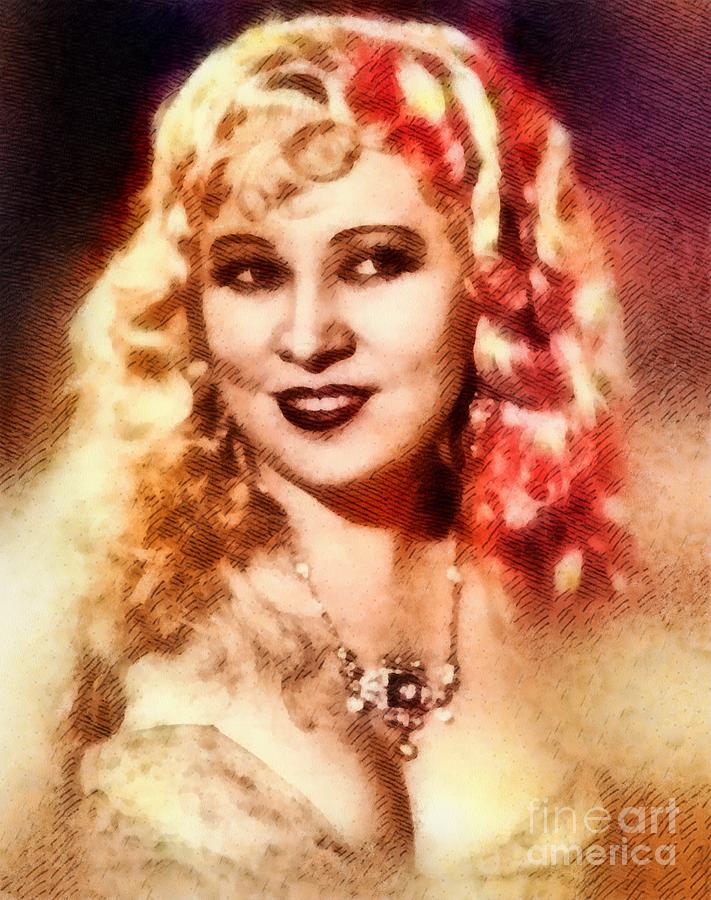 Hollywood Painting - Mae West, Vintage Actress by Esoterica Art Agency