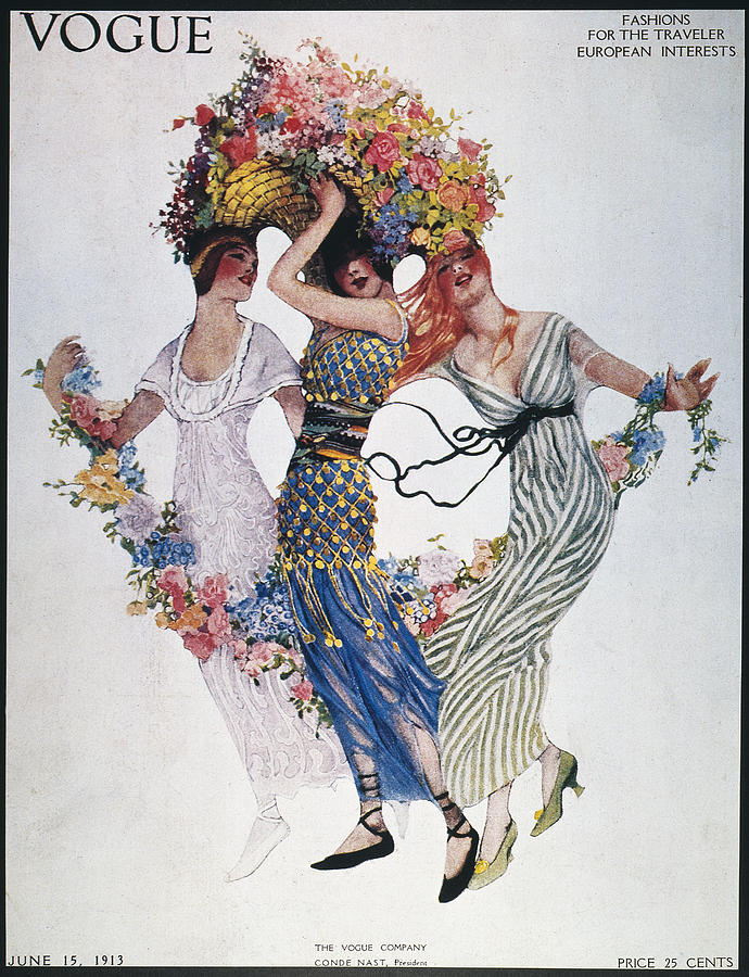 Vogue Magazine Cover, 1913 Drawing by Granger