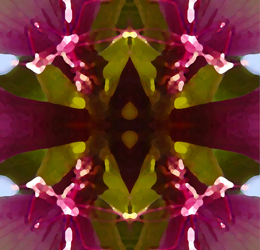 Magent Crystal Flower Digital Art by Amy Vangsgard