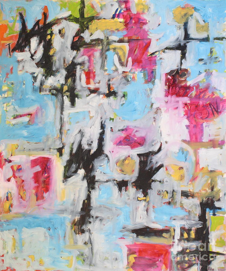 Abstract Painting - Magenta Abstract I by Michael Henderson Abstract Painting - Magenta Abstract I by Michael Henderson