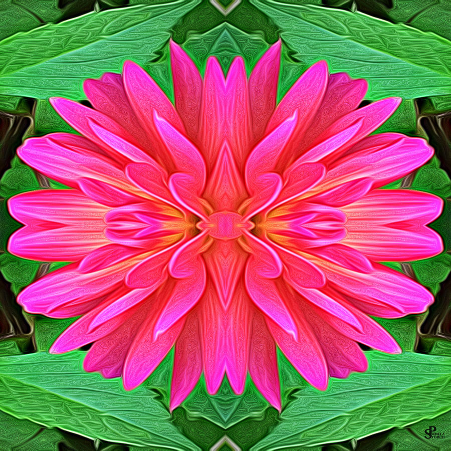 Nature Digital Art - Magenta Flower of Light Essence by Pamela Storch