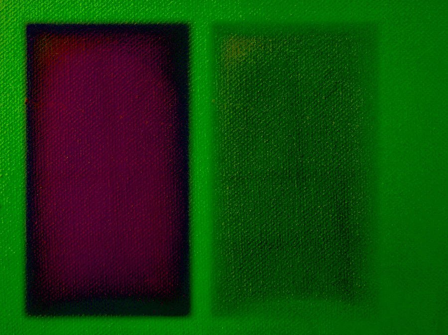 Magenta on Green Painting by Charles Stuart