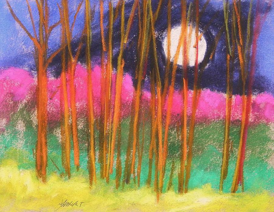 Magenta Treeline Painting by John Williams