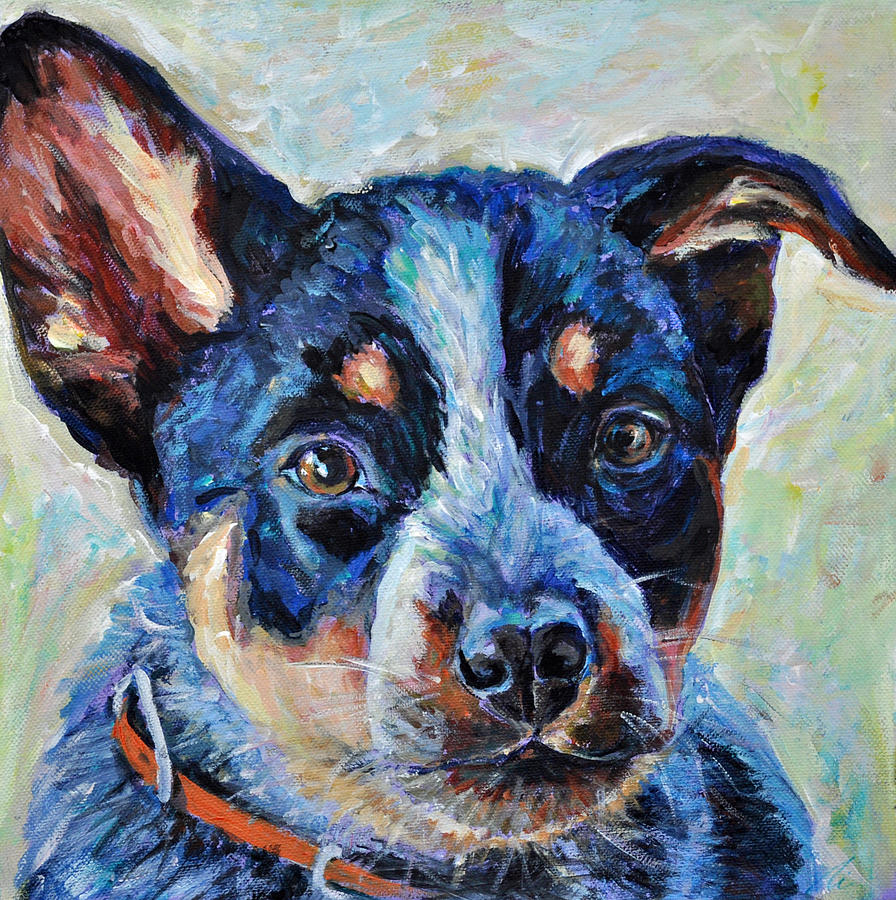 Dog Painting - Maggie Mae by Li Newton
