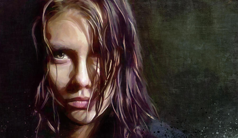 Book Painting - Maggie Rhee - The Walking Dead by Joseph Oland