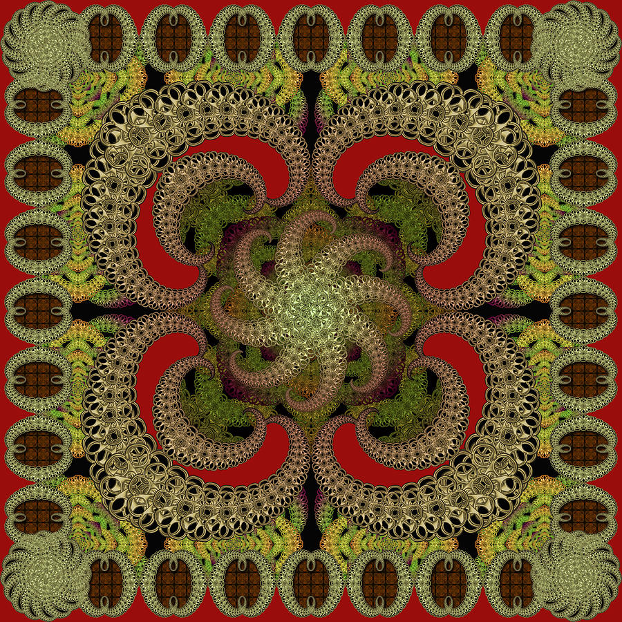Magic Carpet Red Digital Art by Deborah Runham