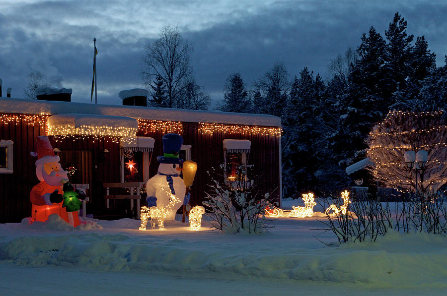 Magic Christmas Lights In Sweden Photograph